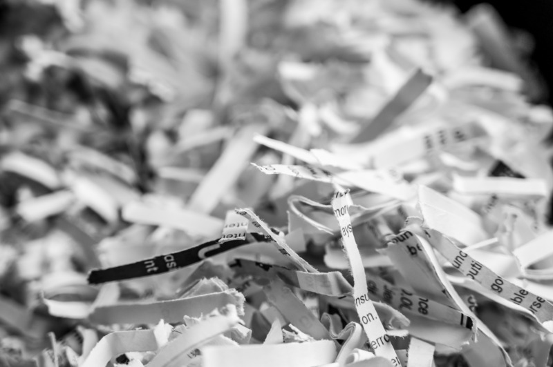 Pile of shredded paper clippings